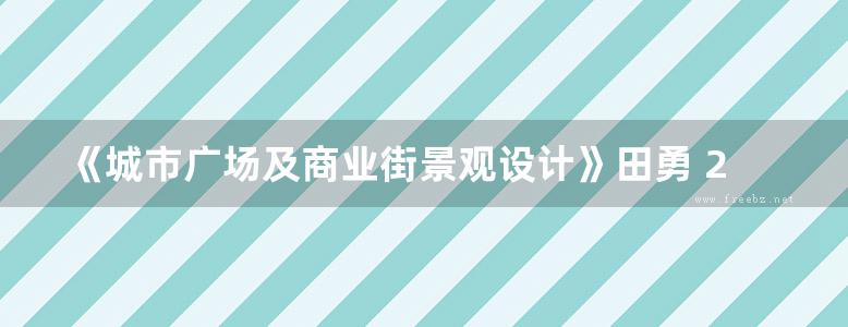 《城市广场及商业街景观设计》田勇 2011 